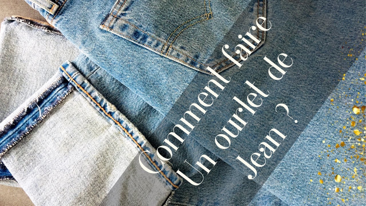 Comment faire un Ourlet de jean à l'original 👖, Cours de couture facile  👍