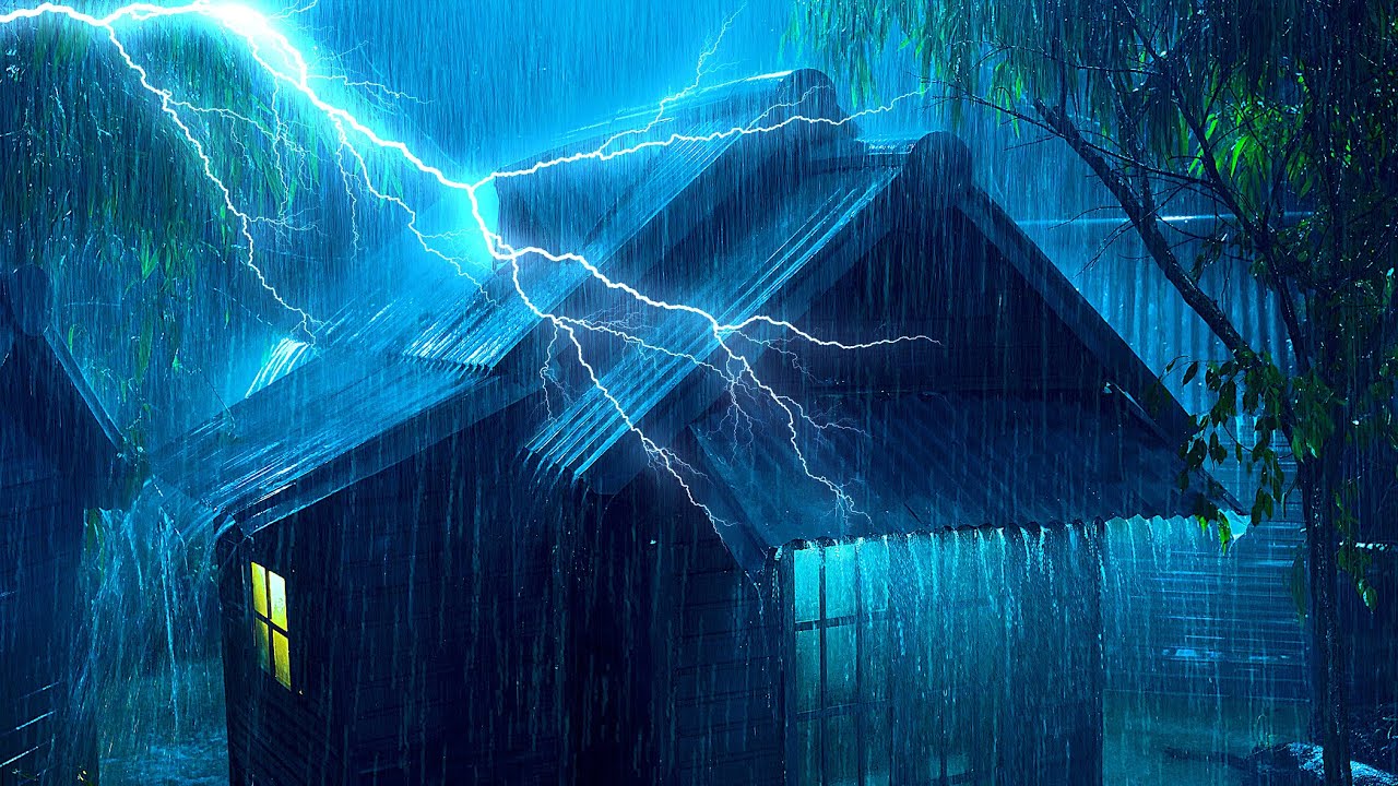 Sono Tranquilo com Barulho de Chuva e Trovoada Noturna – Relaxamento Total