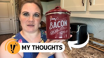 QUICK REVIEW 1.3L Bacon Grease Saver Container with Fine Strainer