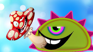 Суровый ЛИЗУН ГЛАЗАСТИК Летит на Луну #3 Игра Mutant Blobs Attack Lion Boy