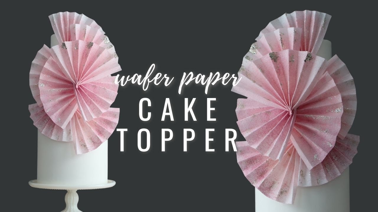 How to color wafer paper and make fan cake toppers