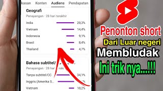 Trik video shorts di tonton orang luar negeri | Penonton membludak