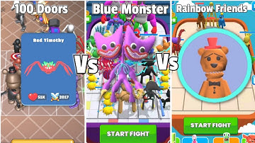 Merge Master Rainbow Friends Vs Merge Master Blue Monster Vs Merge Monsters 100 Doors Part 5