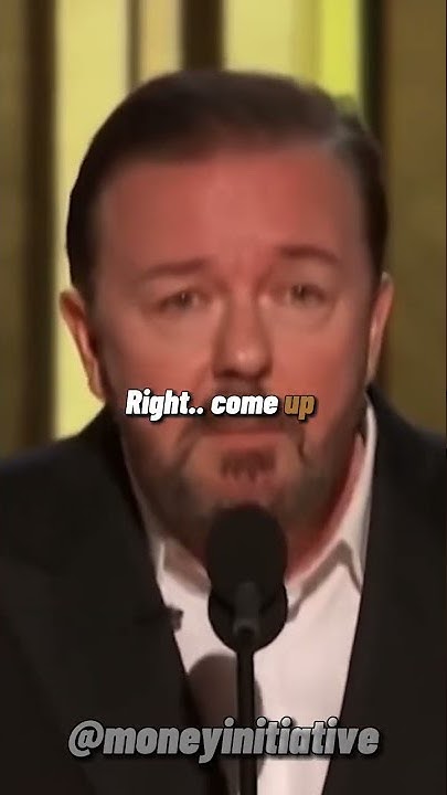 Ricky Gervais’ Golden Globes speech 🎤 | #moneyinitiative - YouTube