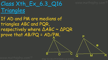 Triangles Similarity Class 10 Ex 6.3 Question 16, Math Class 10, NCERT Solution