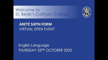 Sixth Form Virtual Open Evening - English Language