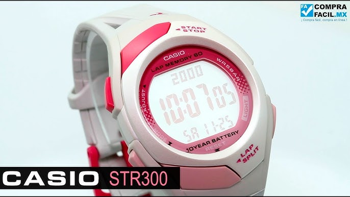 reloj deportivo mujer Casio STR-300-1C 50m WR 60 Lap Memory 10