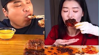 ASMR:CHICKEN LIVER+GIZZARD CURRY+SPICY EGG MASALA+WHITE RICE FOOD EATING VIDEOS