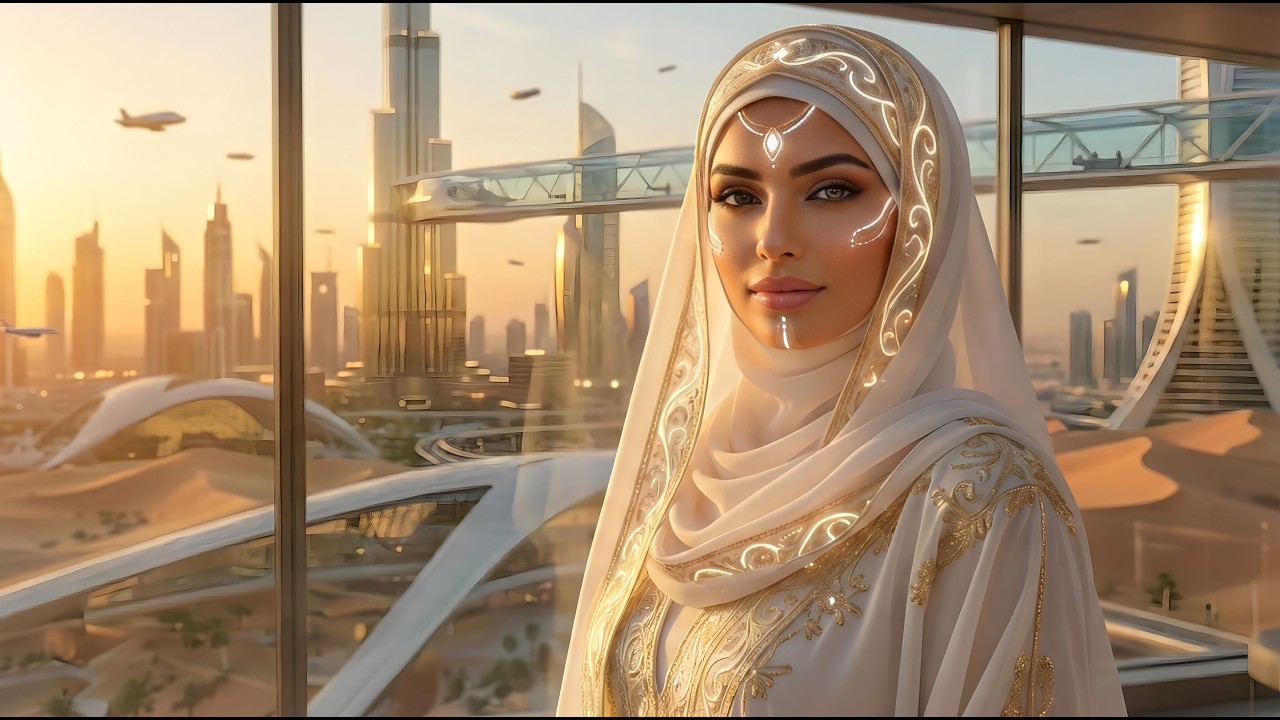 Step Into 2100 | 4K Futuristic City ASMR Journey DUBAI 