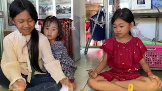 cute baby is having fun and playing at home - chhi chinh inh