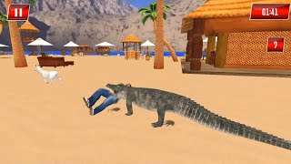 Hungry Crocodile Sea Beach Simulator Attack - Crocodile Attack 3D Android/IOS Gameplay FHD 2020. screenshot 2