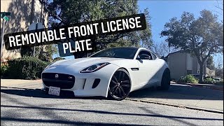 Removable Front License Plate Mod, Sto n Sho For Jaguar F-Type