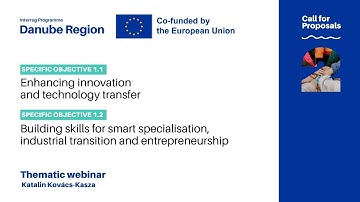 Thematic Webinar (SO 1.1 & SO 1.2) Innovation & Skills