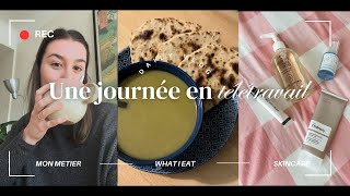 VLOG TELETRAVAIL | Mon métier, skincare, what i eat, lecture... 🎀📖🫧🍵