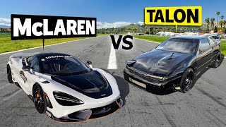 Built-motor Eagle Talon vs Stock McLaren 765LT Supercar // THIS vs THAT