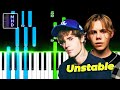 Justin Bieber - Unstable ft The Kid LAROI (Piano Tutorial Easy)