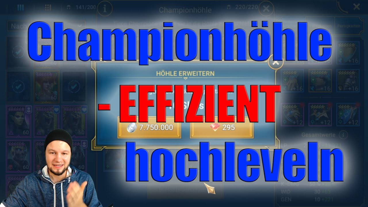 Raid Shadow Legends Championhohle Effizient Hochleveln Youtube