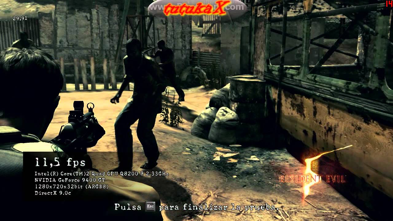 Resident Evil 5 Benchmark on Nvidia 9400 GT