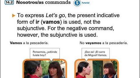 14.2 Nosotros/as commands