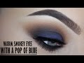 Smokey eye with a pop of blue - Makeupbyan