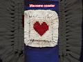 DIY macrame tea coaster Tutorial | Heart pattern |easy steps for beginners #macramecoaster #coaster