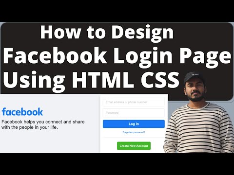 How to Design Facebook Login Page in HTML CSS Bangla Tutorial | Facebook Login & Sign Up in HTML CSS