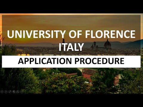 University of Florence, ITALY | Application Procedure| DSU Tuscany Scholarship