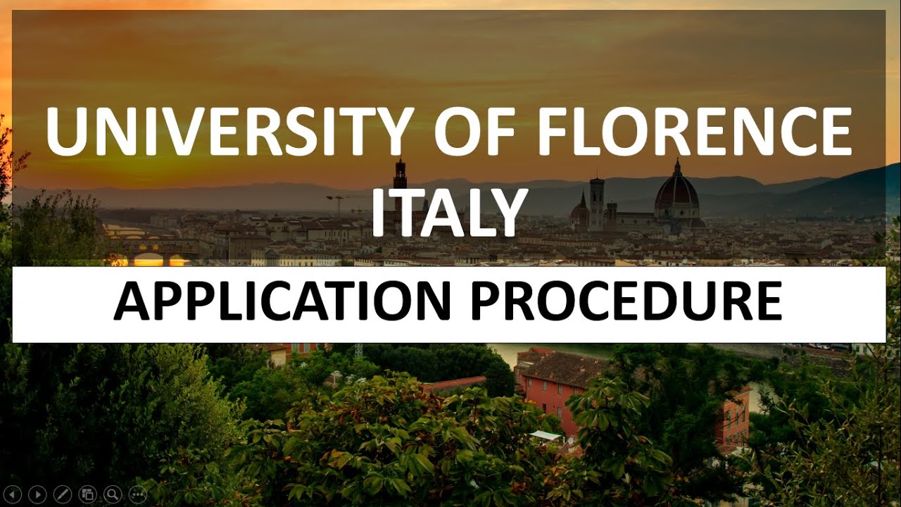 University of Florence, ITALY | Application Procedure| DSU Tuscany  Scholarship - YouTube