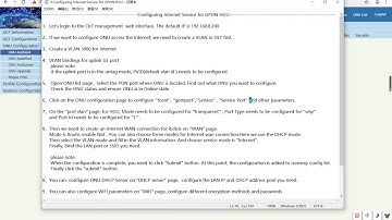 Configuring Internet Service for GPON HGU