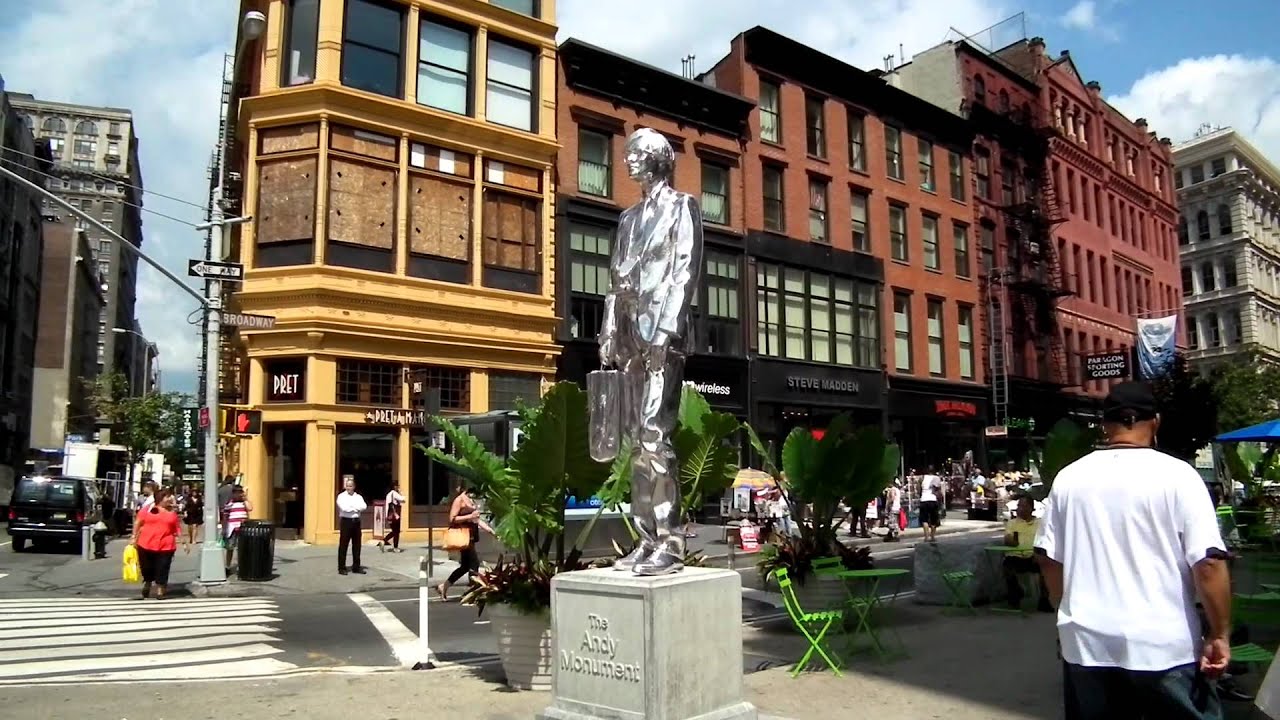 The Andy Warhol Monument on Broadway Union Square Manhattan in Full HD 2011