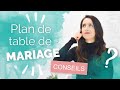 Plan de table de mariage  comment placer les invits pour le repas 