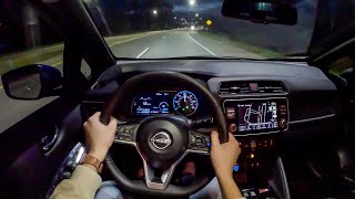 2023 Nissan Leaf SV Plus - POV Night Drive (Binaural Audio)