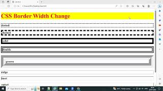 How to change border width in CSS | CSS border width property