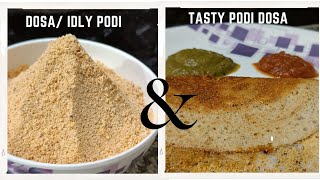 Dosa / Idly Podi (Garlic Flavored) Recipes In Tamil | Podi Dosa BreakFast & Dinner | Tasty Food Prep