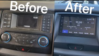 Ford Ranger PX2 (2015) aftermarket double din radio install￼￼