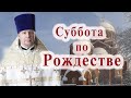 Суббота по Рождестве. Проповедь священника Димитрия Лушникова 9 января 2021
