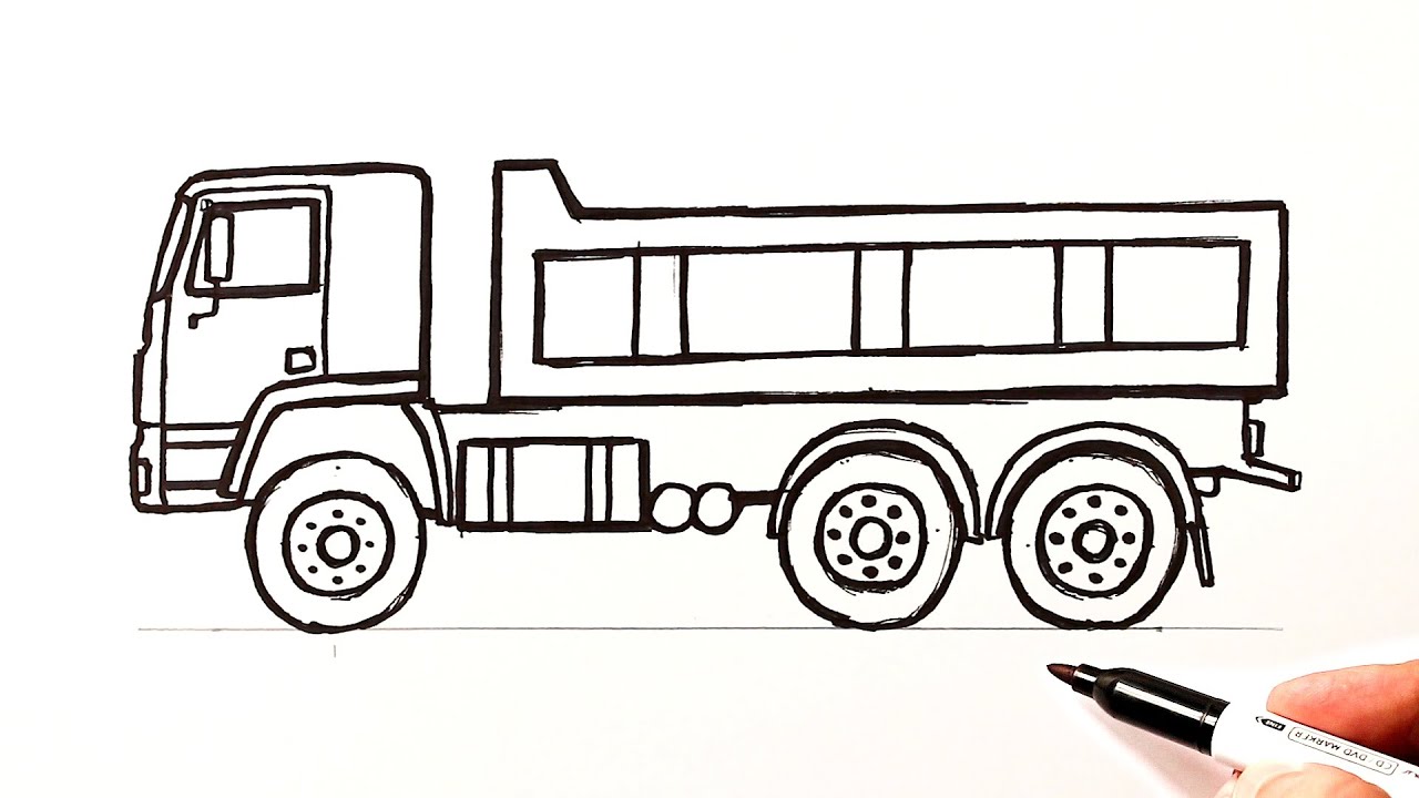 dump truck outline