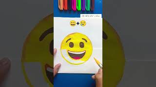 Emoji Drawing Smile😀+😢Cry|#Shorts #Art #Drawing #YouTubeshorts