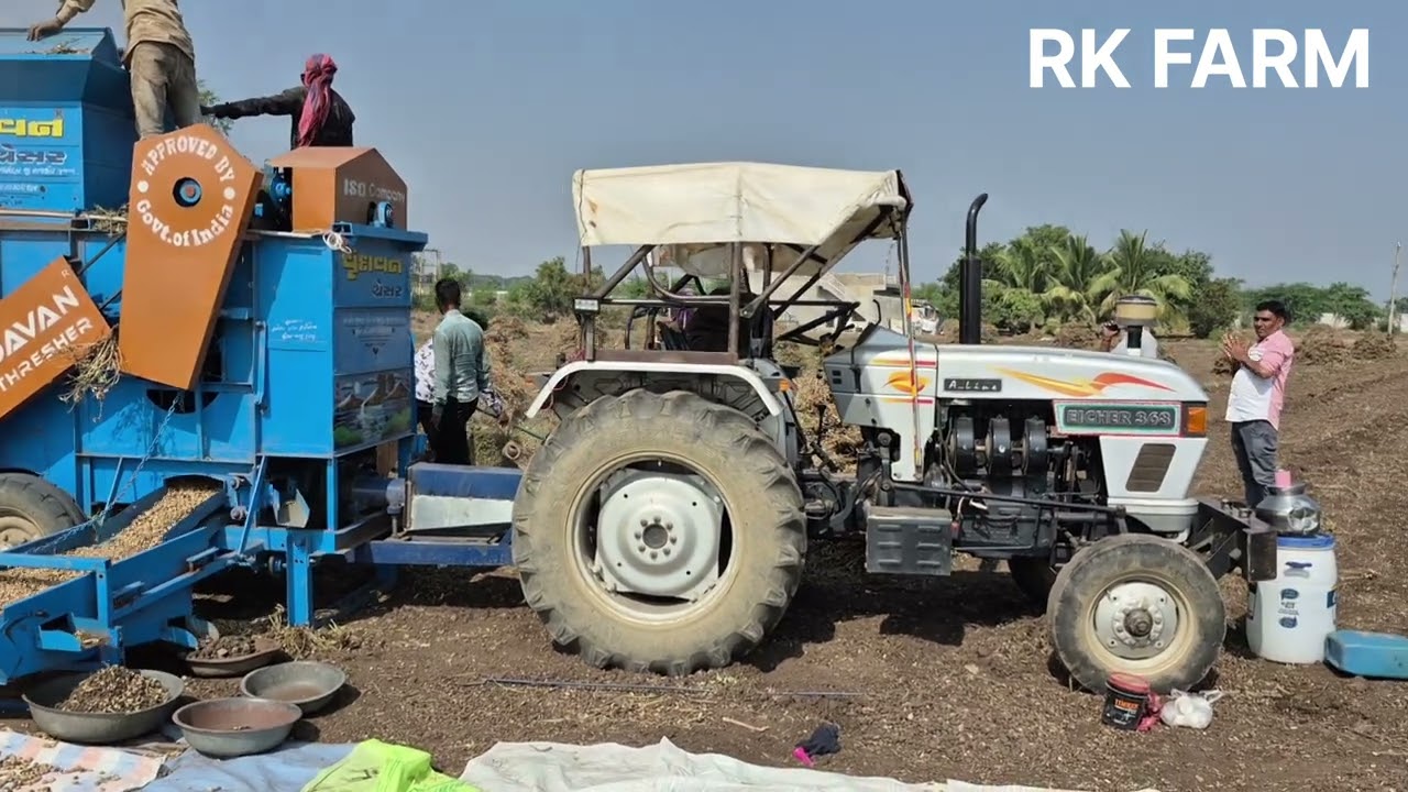 આજે આવી ગિયા વાડીયે આવી ગીયુ મગફળી નું હલર