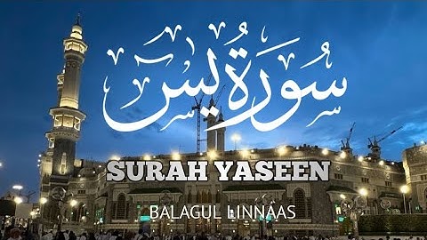 Surah Yasin (Yaseen) سورة يس | Heart Touching Marvelous Beautiful Soft Voice |Balagul Linnaas