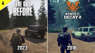 The Day Before vs State of Decay 2 — сравнение деталей и физики