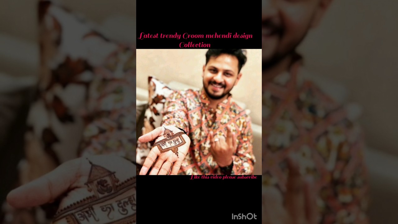 latest trendy 🤵Groom mehendi design collection 