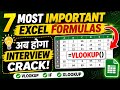 7 Excel Formulas That Will Crack Your Interview🔥 | SUM, IF, VLOOKUP, TRIM, FILTER 