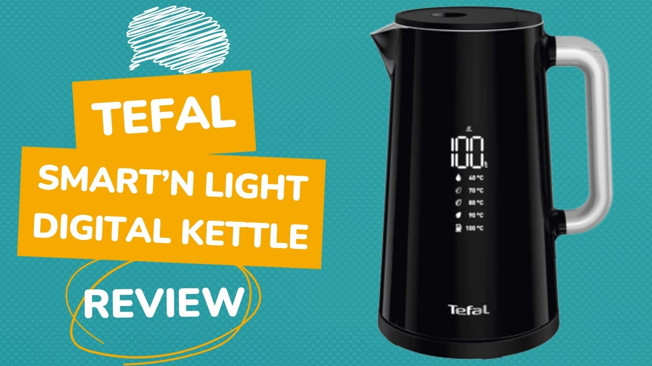 Tefal Smart'N Light 1L Waterkoker, Digitaal display, 5 standen, 30 min