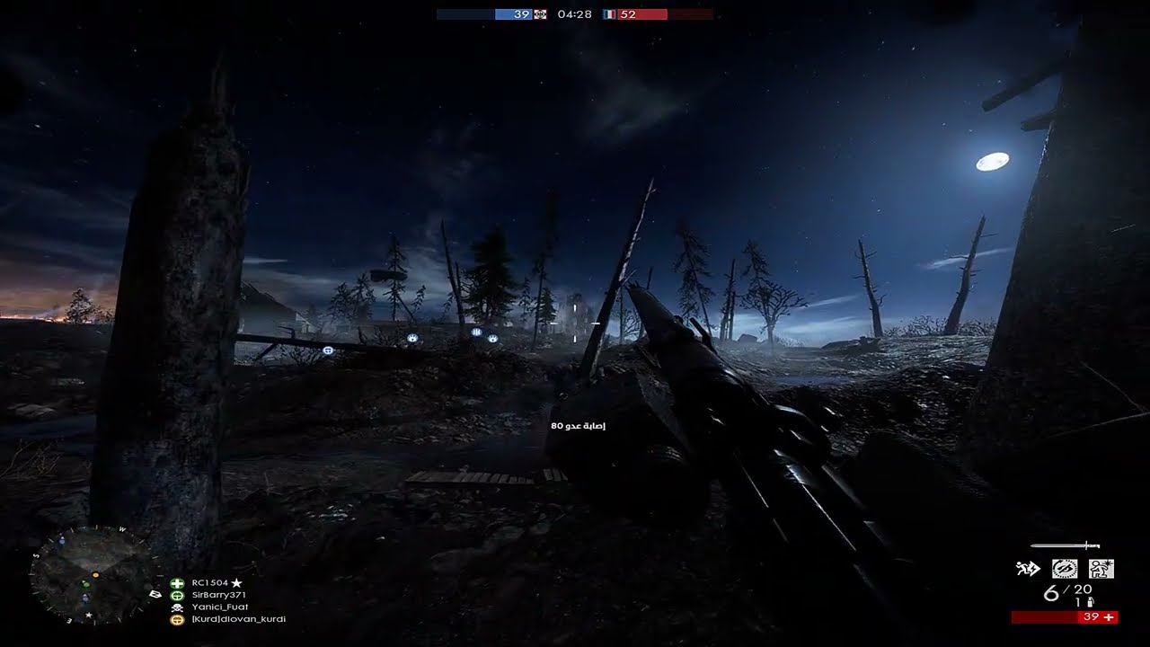 battlefield 1 SMLE Sniper Gameplay 4k 60fps