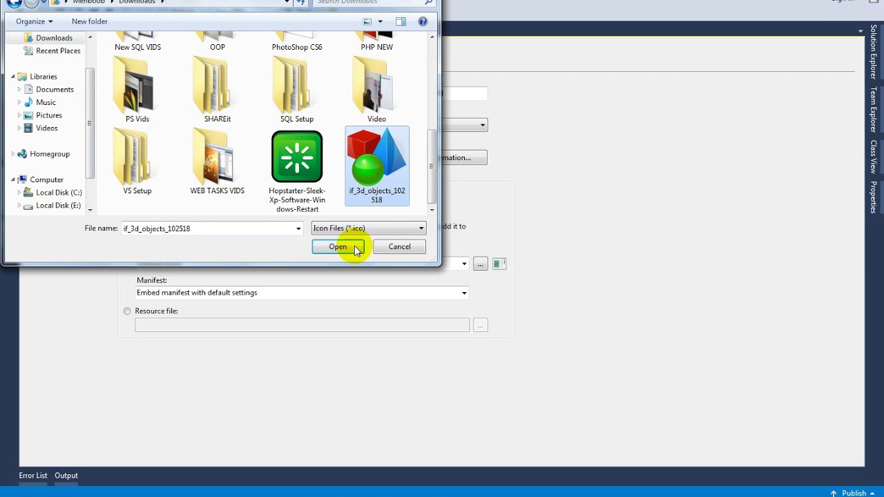 How Change ICON Of Windows Form Applications YouTube