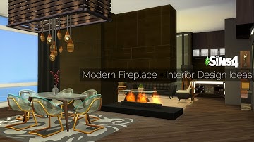 Modern Fireplace + Interior Design Ideas I Tutorial + Tips and Tricks I The Sims 4 I Janey