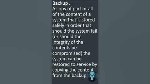 What is a Backup #cybersecurity #technology #cybersafe #education #securityawareness