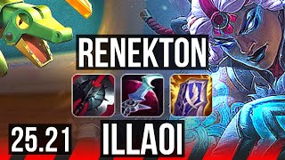 Renekton Vs Illaoi Top 36K Dmg Euw Master 25.21