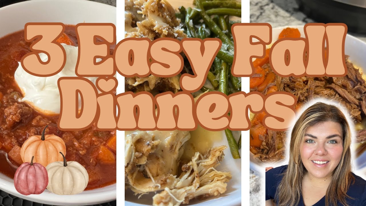 Easy Recipes ~ 3 Simple CrockPot dinners | WHATS FOR DINNER - YouTube